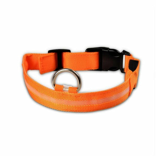 2 delt. sett med nylon LED-halsbånd til hund